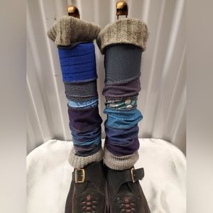 Y2K Women's Blue and Gray Hosiery-tights